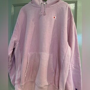 CHAMPION PINK UO Urban Outfitters Reverse Weave hooded Sweatshirt size XL EUC